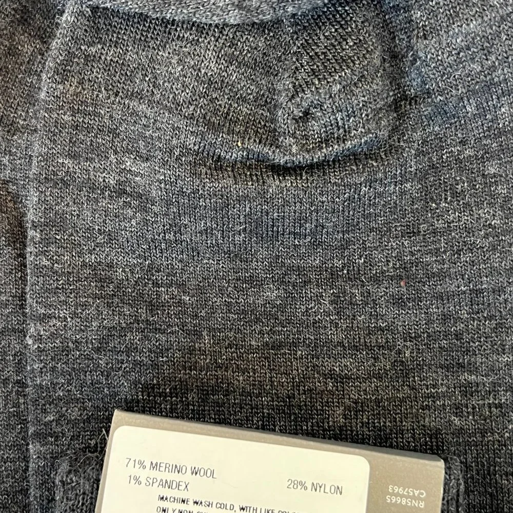 Nordstrom Men's Merino Wool Heather Gray Dress Socks Size 7.5-12.5 NEW NWT